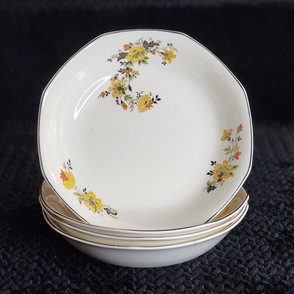 Homer Laughlin Other - Vintage Homer Laughlin Yellowstone Bowls - Set of 4, Floral Design, Collectible